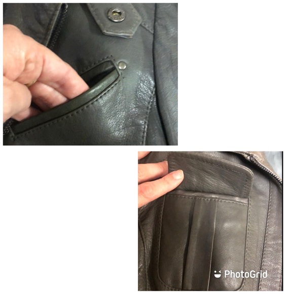 Vintage Genuine leather sz12 crop jacket 6 pockets - Picture 8 of 16